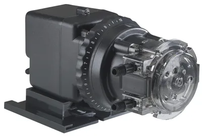 Two black peristaltic pumps with a digital control panel.